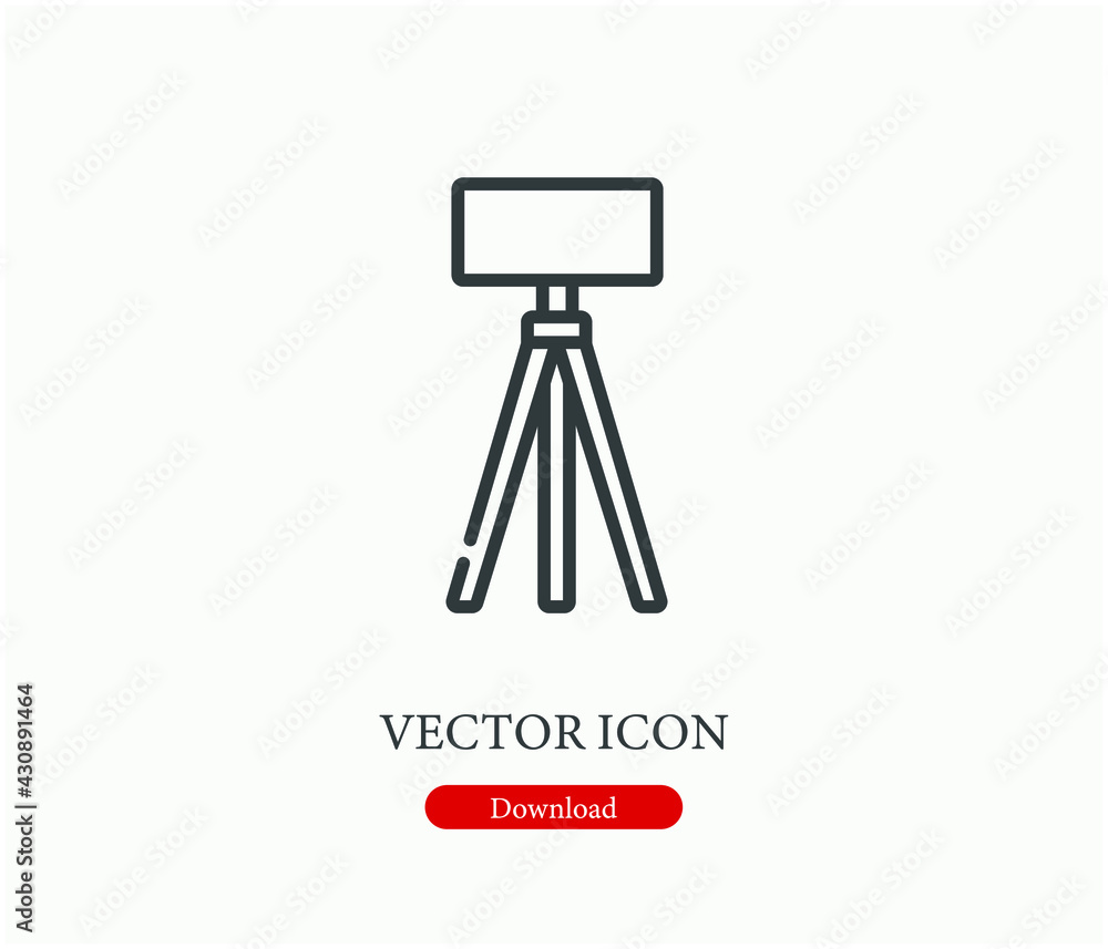 Poster map vector icon. editable stroke. linear style sign for use on web design and mobile apps, logo. sym