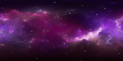 360-Grad-Weltraumnebel-Panorama, gleichwinklige Projektion, Umgebungskarte. Sphärisches HDRI-Panorama. Weltraumhintergrund mit Nebel und Sternen © Peter Jurik