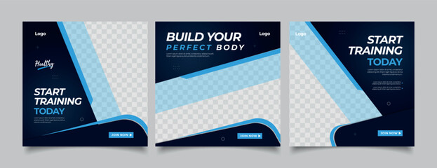 Gym Fitness social media post template