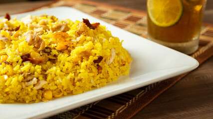 rice paisa typical food from the country of colombia