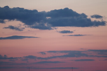 A colorful sunset just outside of Saskatoon, Saskatchewan, Canada