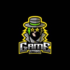game star people mascot logo esport design Vector