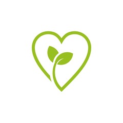leaf love go green logo design