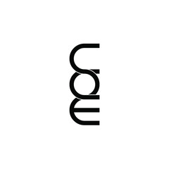 coe letter original monogram logo design - obrazy, fototapety, plakaty