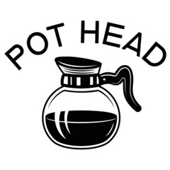 Coffee Pot Head Tshirt Graphic
