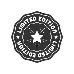 Limited Edition, Limited Edition Sticker, Limited Item, Sticker Label, Exclusive Item, Star Icon, Star Sticker, Round Sticker, Limited Edition Graphic, Shopping Exclusive, Vector Illustration