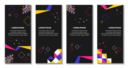 Abstract and Modern X Banner Design Set