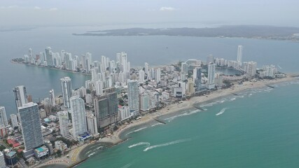 Fototapeta na wymiar Bocagrande Cartagena Colombia view point