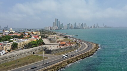 Fototapeta premium Cartagena Colombia city walls