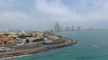 Fototapeta premium Cartagena Colombia city walls