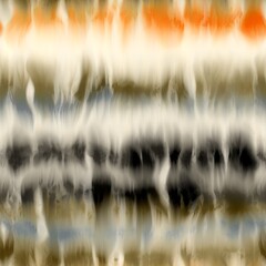 Seamless tie dye stripe pattern for fashion print. High quality illustration. Faux digital render of horizontal tie dye stripes with creases. Vibrant artistic hippie or bohemian culture print.