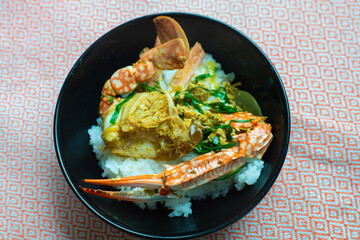 Spicy curry sea crab food
