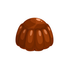 Chocolate candy, sweet dessert praline comfit, vector isolated icon. Chocolate box confection variety, sweet food and confectionery dessert