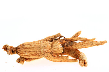 Ginseng on a white background