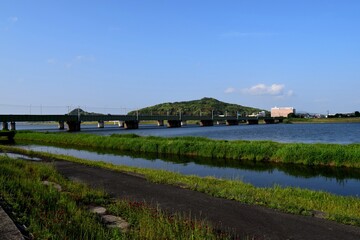鉄橋の通る川