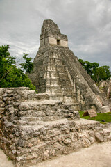 Pyramids in The ancient Maya city of Tikal, in modern-day Guatemala