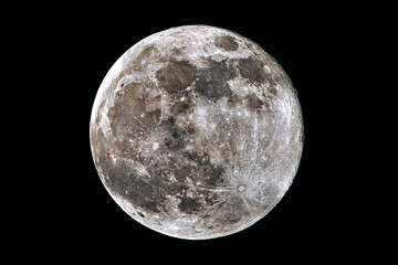 Supermoon on black 2021 Full moon