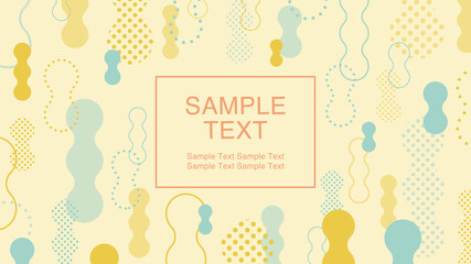 フラットデザインフレーム　もこもこ	