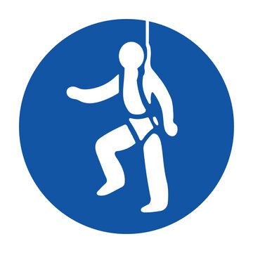The symbol must wear a seat belt. Vector illustration