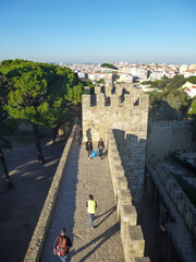 Fototapeta na wymiar 01 12 2015 Lisbon Portugal Saint George Castle.Lisbon's Landmark
