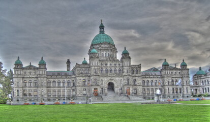 Obraz premium HDR Historic British Columbia Victoria provincial parliament