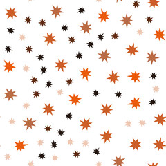 Star pattern. Seamless repeating white background with different flashes in the sky, circus for baby, kid, child. For textiles, fabrics and printing. Packaging design, wrapping paper, wallpaper.Vector