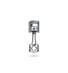 Piston vector illustration on white background