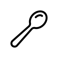 Empty spoon vector icon.