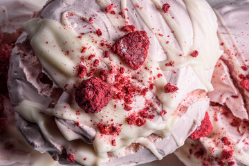 A yummy display of red and pink cakes and treats for Mother's Day or festive party