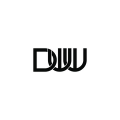 dww letter original monogram logo design