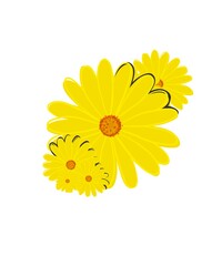 Yellow flower sticker