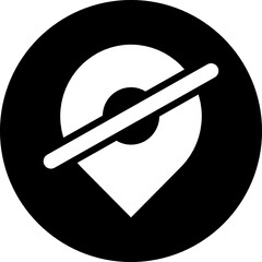 location off icon vector