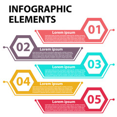 Vector infographic design.Number Options Banner