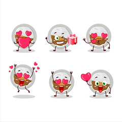 Coco ichibanya curry cartoon character with love cute emoticon