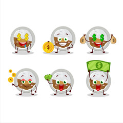 Coco ichibanya curry cartoon character with cute emoticon bring money