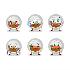 Coco ichibanya curry cartoon character with sad expression