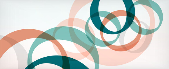 Ring geometric shapes, o letter repetition wallpaper. Abstract background for business or technology presentations, internet posters or web brochure covers