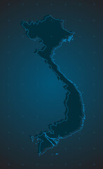 Creative map Vietnam, vector Asia country template