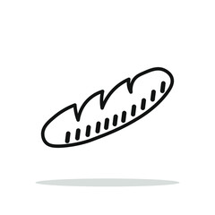 Long loaf icon of vector illustration for web and mobile design