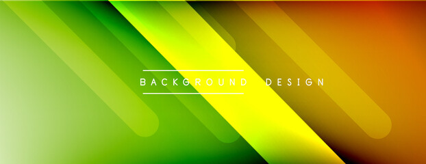 Dynamic lines abstract background. 3D shadow effects and fluid gradients. Modern overlapping forms