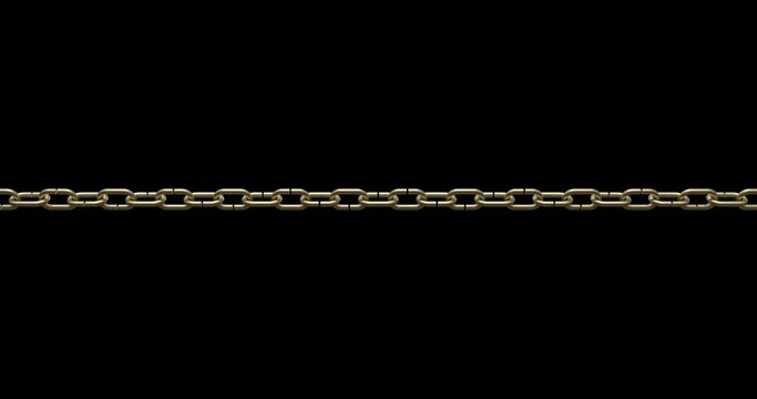 Chain Breaking in Motion. 3d Rendering. Alpha Channel is included.