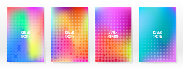 Minimal Poster. Pastel Soft. Rainbow Gradient Set