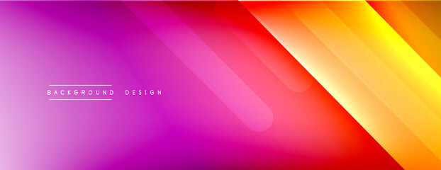 Fototapeta premium Dynamic lines abstract background. 3D shadow effects and fluid gradients. Modern overlapping forms