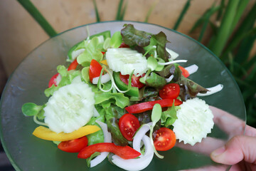 vegetable, vegetable salad or mixed  vegetable salad