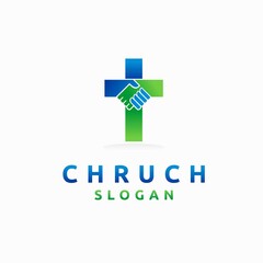 church logo with handshake concept