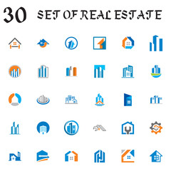 set of real estate vector , set of building logo