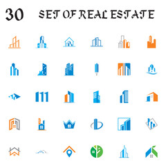 set of real estate vector , set of building logo