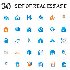 set of real estate vector , set of building logo