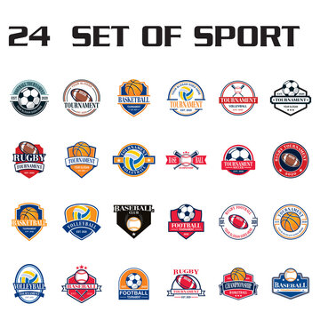 set of ball vector , set of sport logo