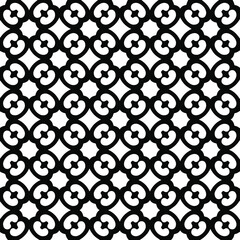 Geometric vector pattern with triangular elements. Seamless abstract ornament for wallpapers and backgrounds. Black and white colors. 